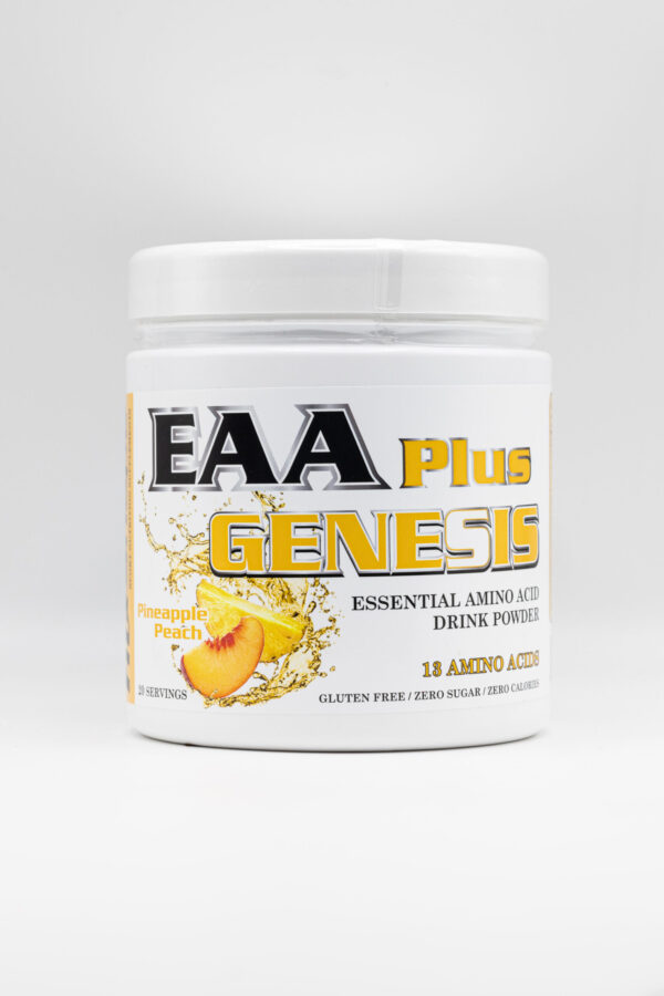 EAA Plus GENESIS – 13 Aminoacidi Essenziali in Polvere (310g - Gusto Pineapple Peach / Ananas Pesca)